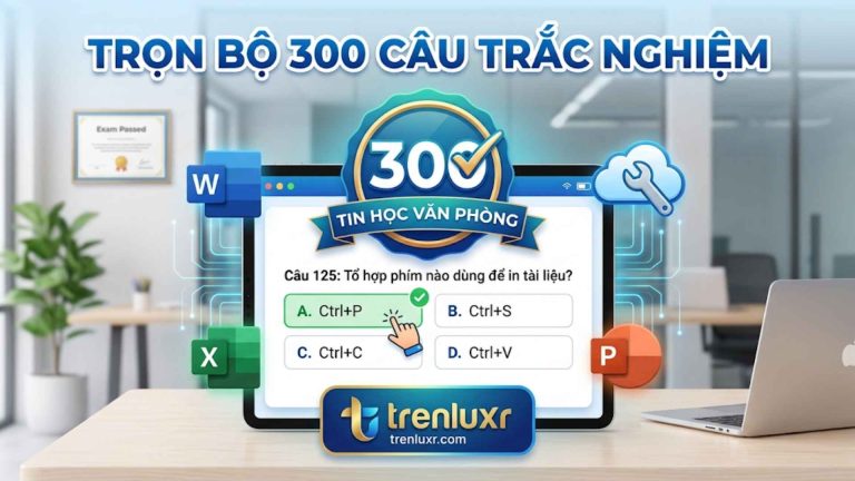 rắc nghiệm tin học văn phòng 50 câu word excel powerpoint
